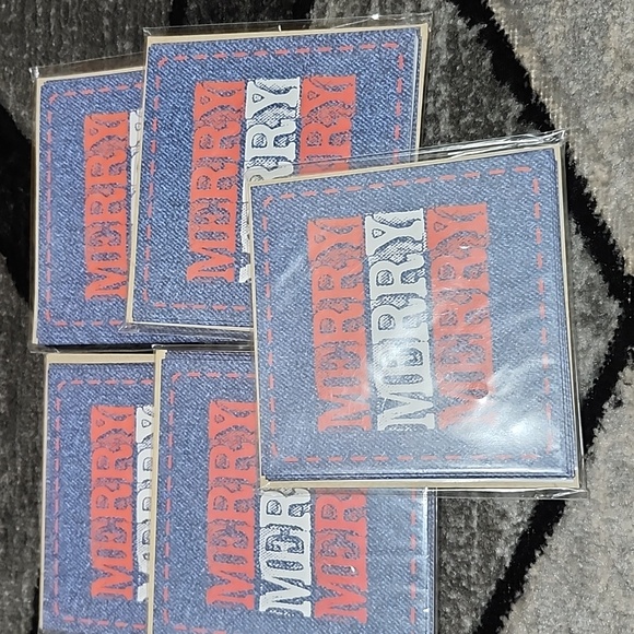 MICHAEL'S DENIM MERRY MERRY MERRY CHRISTMAS 30 NOTE CARDS & ENVELOPES BUNDLE - Picture 4 of 8